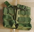 Tactical military green Molle ammo pouch made of high-strength nylon for AK M4 - Double Pouch-Military Green