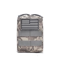 Tactical MOLLE accessory pouch in digital camo with US flag patch and durable zippers - ACU Digital Camouflage