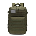 Army green tactical backpack with MOLLE system and American flag patch for outdoor hiking - Army Green