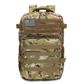 Tactical camouflage outdoor hiking backpack with American flag patch and MOLLE system - CP Camouflage