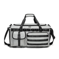 Bolsa de deporte táctica gris claro multifuncional con sistema MOLLE y asas reforzadas - Gris