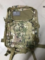 Tactical camouflage outdoor backpack with US flag patch and MOLLE webbing system - MultiCam