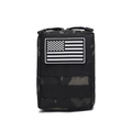 Taktische MOLLE-Zubehörtasche in dunkler Tarnung mit US-Flaggen-Patch und Reißverschluss - Black Cp (ohne Das Logo Mit Der Amerikanischen Flagge)