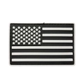 Parche táctico de PVC bandera estadounidense con textura 3D monocromática para ropa - Estados Unidos