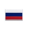 Parche táctico de PVC bandera de Rusia con rayas en relieve 3D y cierre de velcro - Rusia
