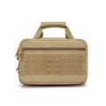 Tactical tan nylon multi-functional waterproof handbag with MOLLE system and padded handle - Tan