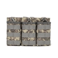 Taktische Dreifach-Magazintasche in digitalem ACU-Camo mit MOLLE und elastischen Kordeln - Dreifach-Tasche-ACU Tarnung