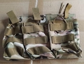 Taktische 3-fach Magazintasche in Multicam-Tarnung mit MOLLE-System und Gummizug-Fixierung - Dreifach-Tasche-CP Tarnung