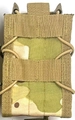 Dettaglio della tasca tattica per caricatori Molle in nylon mimetico e corde elastiche - Mimetico CP