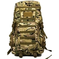 Detalle del sistema MOLLE y el patrón Multicam en una mochila táctica grande - 20-35L / Camuflaje CP