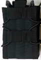 Porta caricatore tattico 5.56 singolo con sistema Molle e cordino elastico - Nero