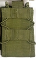 Poche de chargeur tactique Molle en nylon vert armée avec système de cordon élastique - Vert Militaire