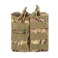 Dettaglio della tasca doppia per caricatori multicam con passanti MOLLE ed elastici - Mimetico CP