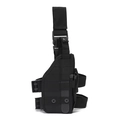 Funda táctica de pierna en nailon negro con correas ajustables y hebilla de liberación - Menos de 20L / Negro