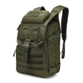 Zaino da trekking tattico verde militare con sistema MOLLE e scomparti multipli - 55L / Verde Militare