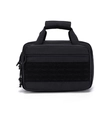 Tactical black waterproof utility handbag with MOLLE velcro and durable nylon fabric - Black