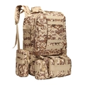45L tactical outdoor backpack in desert digital camouflage with MOLLE modular 3-in-1 system - Desert Digital