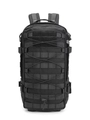 Zaino tattico da escursionismo nero con sistema MOLLE e tessuto in nylon resistente - 20-35L / Nero