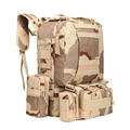 45L desert camouflage tactical hiking backpack with modular MOLLE pouches for camping - Tri-Color Desert Camouflage