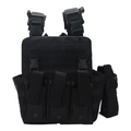 Gilet tattico 6094 a sgancio rapido con sistema MOLLE e tasche per caricatori in nero - Taglia unica / Nero