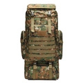 Tactical 75L digital camouflage hiking backpack with multi-pocket and MOLLE system - 56-75L / Jungle Digital Camouflage