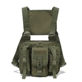 Borsa a tracolla tattica verde oliva con sistema Molle e tracolla a H regolabile - Verde Militare