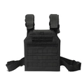 Black tactical Molle panel expansion plate with velcro surface and heavy-duty nylon fabric - One Size / Black (Without Board)