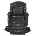 30L Taktischer Wanderrucksack im dunklen Camouflage mit MOLLE-System und Polsterhüftgurt - Schwarz Multicam