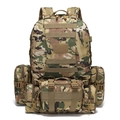 Zaino tattico mimetico CP con sistema MOLLE e tasche laterali multiple per escursionismo - Camuffamento CP
