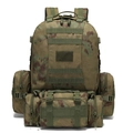 Zaino tattico modulare 3 in 1 mimetico con sistema MOLLE e tasche laterali rimovibili - Verde Rovine FG