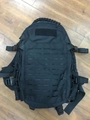 Zaino tattico nero con sistema MOLLE e robusta maniglia in corda paracord intrecciata - Nero