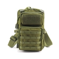 Legergroene tactische heuptas met MOLLE-systeem en klittenband voor outdoor activiteiten - Legergroen Met Schouderband