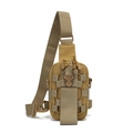 Taktische Brusttasche in Khaki-Sandfarben mit MOLLE-System und Schultergurt - Sandfarben