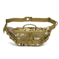 Tactical camouflage outdoor waist bag with adjustable straps and multiple zip pockets - CP Camouflage
