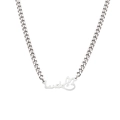Silver Lucky rabbit necklace with stainless steel Cuban chain for modern unisex styling - Silver-Lucky Rabbit Style (XYN0171)