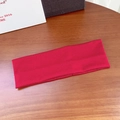 Fascia sportiva larga rosso scuro elastica in tessuto morbido per yoga e fitness - 1# Rosso Vino