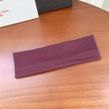 Fascia per capelli da yoga bordeaux elastica in morbido tessuto a maglia traspirante - Viola Scuro