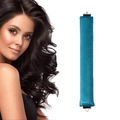 Blauer Samt-Lockenwickler ohne Hitze mit elastischen Haken für langes Haarstyling - Blau