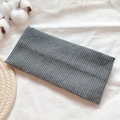 Minimalist dark grey ribbed knit headband with soft texture for autumn and winter fashion - Dark Gray