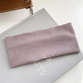 Elastic wide rib-knit headband for women in elegant dusty purple morandi tone - New Haze Purple