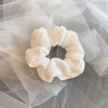 Coletero blanco de punto acanalado de estilo francés vintage con textura suave - Blanco