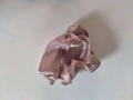 Elegant lavender satin silk scrunchie with soft pleated texture and glossy finish - Purple Single Ring