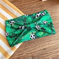 Grünes Sport Stirnband mit Fußball-Print und Knotendesign für Laufen und Yoga - 11# Graffiti Fußball BEST