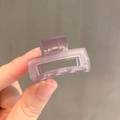 Pinza para el pelo cuadrada minimalista de color púrpura mate translúcido en la mano - 7# Púrpura Rejilla