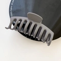 Minimalist matte gray hair claw clip for thick hair with a modern frosted finish - Light Gray