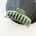 Matte sage green large keel hair claw clip for thick hair updo styling 10.5cm - Light Green