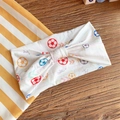 Elastisches Strick-Stirnband mit bunten Fußball-Prints und stilvollem Knotendesign - 20# Bunter Pfeil Fußball