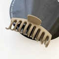 Elegant khaki matte large hair claw clip for women with non-slip finish and chic design - Tan