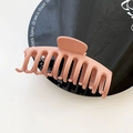 Large matte dusty pink hair claw clip for thick hair in minimalist Korean style - Deep Pink