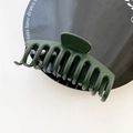 Matte dark green large claw clip for thick hair with a stylish non-slip octopus bone design - Dark Green